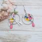 Boucles d'oreilles oiseau Paille en queue et La Réunion en liberty Libby Tangerine