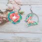 Boucles d'oreilles papillon et coquelicot en TISSU Petit Pan Calendula
