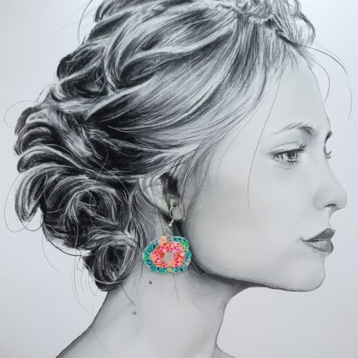 Boucles d'oreilles papillon et coquelicot en TISSU Petit Pan Calendula Boucles d'oreilles papillon et coquelicot en TISSU Petit Pan Calendula