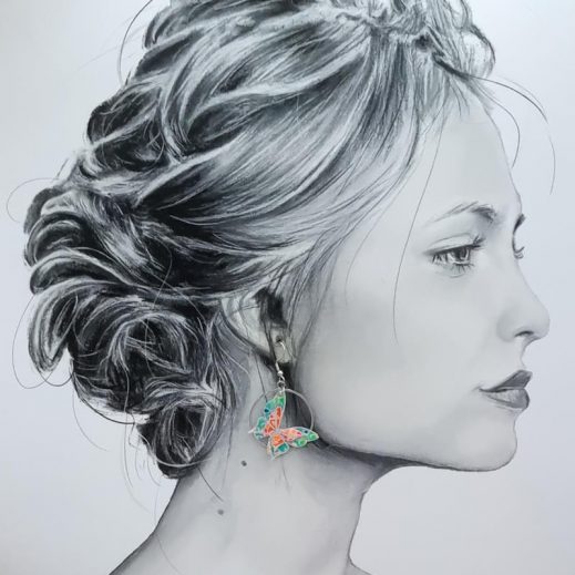 Boucles d'oreilles papillon et coquelicot en TISSU Petit Pan Calendula Boucles d'oreilles papillon et coquelicot en TISSU Petit Pan Calendula