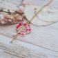 Collier Fleur de cerisier en liberty Phoebe Fuchsia