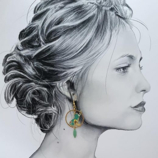 Boucles d'oreilles chats en liberty donna leigh jade Boucles d'oreilles chats en liberty donna leigh jade