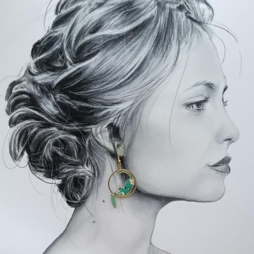 Boucles d'oreilles chats en liberty donna leigh jade Boucles d'oreilles chats en liberty donna leigh jade