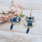 Boucles d'oreilles chat Kawaï en TISSU liberty Poppy and Daisy Colvert