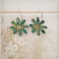 Boucles d'oreilles grandes créoles Marguerites en tissu liberty Donna leigh jade