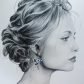 Boucles d'oreilles grandes créoles fleur de tiare et colibri en TISSU Strawberry thief denim