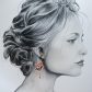 Boucles d'oreilles grandes créoles fleur de tiaré et colibri en TISSU liberty little eustacia