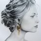 Boucles d'oreilles Coquelicot et grand colibri en tissu erica noir