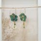 Boucles d'oreilles grandes créoles fleurs de cerisier en TISSU Donna leigh jade