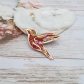 Broche colibri en tissus Japonais Sakura rouge