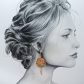 Boucles d'oreilles Dalhia en tissu liberty Margareth Annie Fuchsia