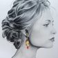 Boucles d'oreilles papillon et lys en TISSU petit pan flower power