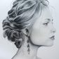 Boucles d'oreilles Lune plume et étoiles en liberty Ciara nuit étoilée