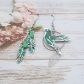 boucles d'oreilles grand colibri et plumes en liberty donna leigh jade