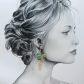Boucles d'oreilles grand colibri et fleurs de cerisier sakura en liberty donna leigh jade