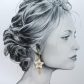 Boucles d'oreilles oiseau colibri et fleur de tiaré en liberty Ianthe