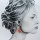 Boucles d'oreilles papillons en liberty Summer bloom coquelicot