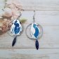Boucles d'oreilles Pingouin en TISSU Féérie bleue