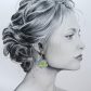 Boucles d'oreilles papillon et hibiscus en liberty Margaret Annie fluo givré