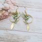 Boucles d'oreilles colibri en liberty David Joe vert