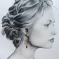 Boucles d'oreilles colibri et lotus en liberty capel indigo