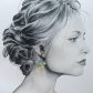 Boucles d'oreilles grandes créoles Fleurs de Tiaré en tissu Liberty Margeret annie tahiti fluo