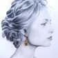 Boucles d'oreilles Panda et bambou en Liberty Héritage Garden Automn