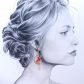 Boucles d'oreilles chats en tissus japonais sakura rouge