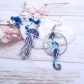 Boucles d'oreilles Hippocampe et méduse en liberty purley meadow marine