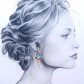 Boucles d'oreilles grandes créoles Fleurs de Tiaré en tissu liberty dreams of summer multicolore