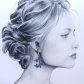 Boucles d'oreilles Panda et bambou en Liberty Emma and Georgina bleu