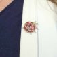 Broche coccinelle en tissus liberty mitsi valéria rubis