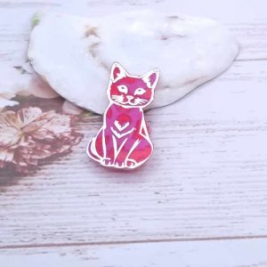 broche chat en liberty betsy candy kiss