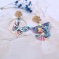 Boucles d'oreilles Papillon et ginkgo en tissu liberty dreams of summer multicolore