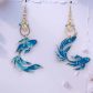 Boucles d'oreilles poisson en Tissu Capel canard