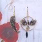Boucles d'oreilles Phoenix et aile en liberty Erica noir