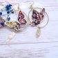 Boucles d'oreilles papillons en liberty dreams of summer burnt