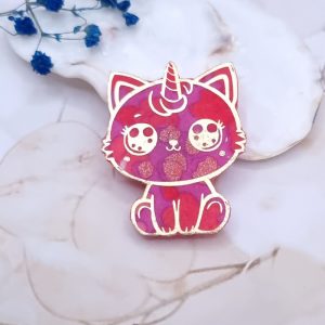 broche caticorne en liberty betsy candy kiss