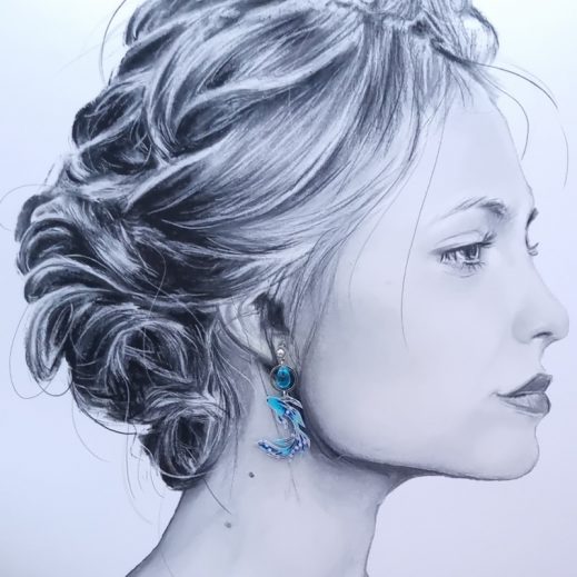 Boucles d'oreilles poisson médium en Tissu Petit Pan wasabi bleu Boucles d'oreilles poisson médium en Tissu Petit Pan wasabi bleu