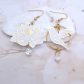 Boucles d'oreilles colibri et fleurs de lotus en TISSU liberty Ianthe