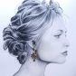 Boucles d'oreilles colibri et fleurs de lotus en TISSU liberty Erica noir