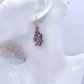Boucles d'oreilles renard Kitsune en TISSU liberty perséphone violine