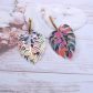 Boucles d'oreilles feuilles de monstera en TISSU Dream of summer multicolor