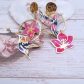 Boucles d'oreilles colibri et fleurs en liberty dreams of summer et candy kiss