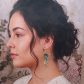 Boucles d'oreilles méduse et poulpe pieuvre en Tissu japonese star green