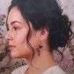 Boucles d'oreilles Papillon et Guadeloupe en liberty Ciara pétrole
