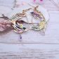 Boucles d'oreilles asymétriques poisson en Liberty Dreams of summer Multicolore