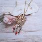 Collier Phoenix et attrape-rêve en liberty Ciara pétrole