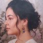 Boucles d'oreilles colibri et fleurs en liberty Ciara pétrole